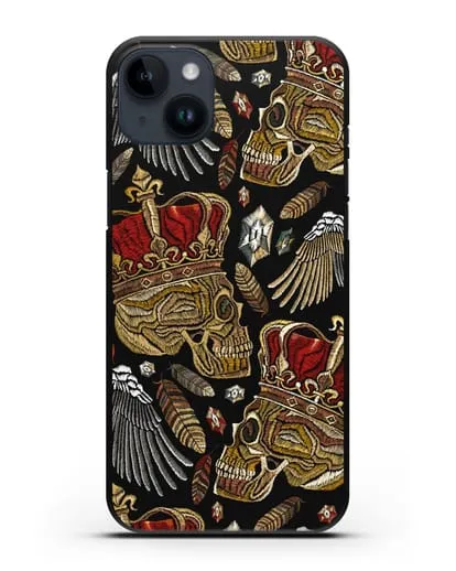 Чехол Череп с короной силиконовый для iPhone 14 Plus