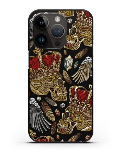 Чехол Череп с короной силиконовый для iPhone 14 Pro
