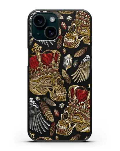 Чехол Череп с короной силиконовый для iPhone 15