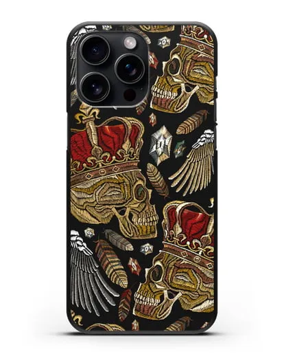 Чехол Череп с короной силиконовый для iPhone 15 Pro Max