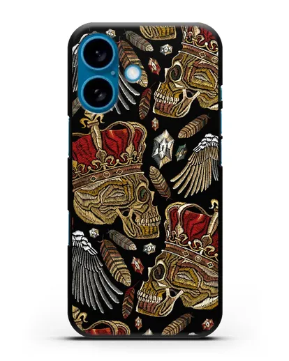 Чехол Череп с короной силиконовый для iPhone 16