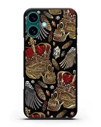Чехол Череп с короной силиконовый для iPhone 16 Plus