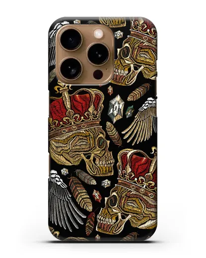 Чехол Череп с короной силиконовый для iPhone 16 Pro