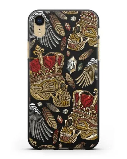 Чехол Череп с короной силиконовый для iPhone XR