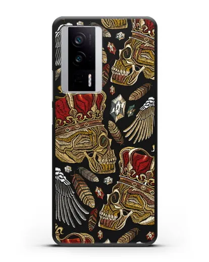 Чехол Череп с короной силиконовый для Xiaomi Poco F5 Pro
