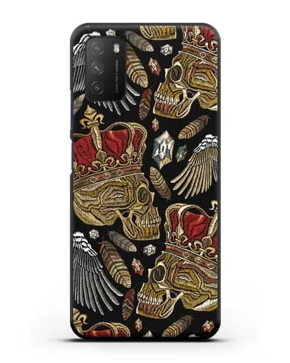 Чехол Череп с короной силиконовый для Xiaomi Poco M3