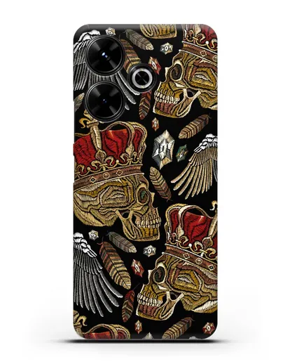 Чехол Череп с короной силиконовый для Xiaomi Poco M6