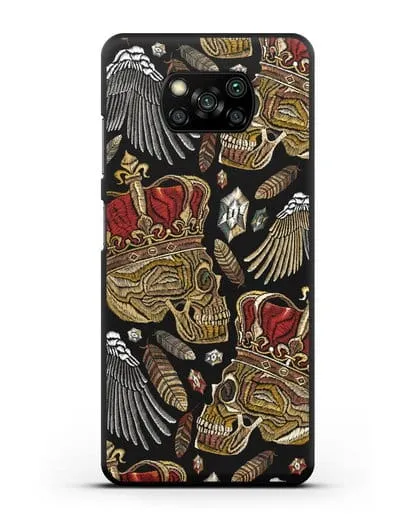 Чехол Череп с короной силиконовый для Xiaomi Poco X3