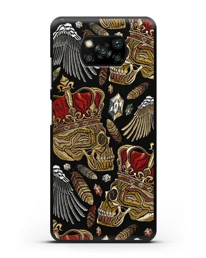 Чехол Череп с короной силиконовый для Xiaomi Poco X3 Pro