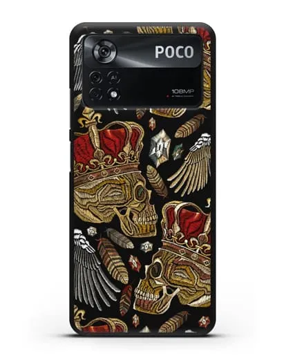 Чехол Череп с короной силиконовый для Xiaomi Poco X4 Pro