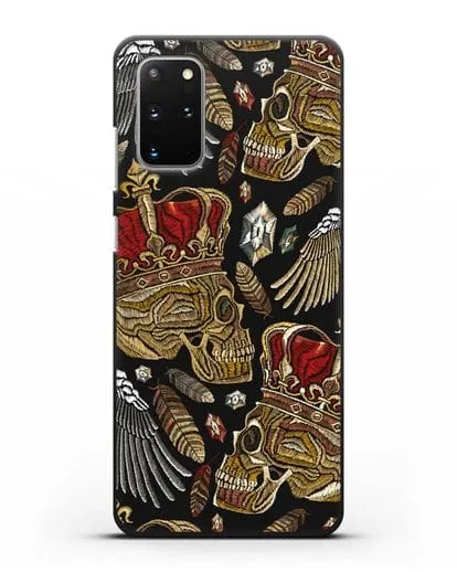 Чехол Череп с короной силиконовый для Samsung Galaxy S20 Plus [SM-G985F]