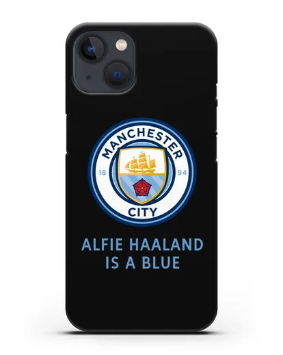 Чехол с логотипом Manchester City силиконовый для iPhone 13