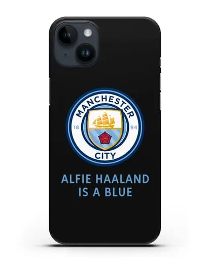 Чехол с логотипом Manchester City силиконовый для iPhone 14 Plus