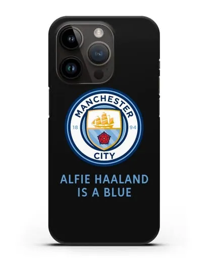 Чехол с логотипом Manchester City силиконовый для iPhone 14 Pro