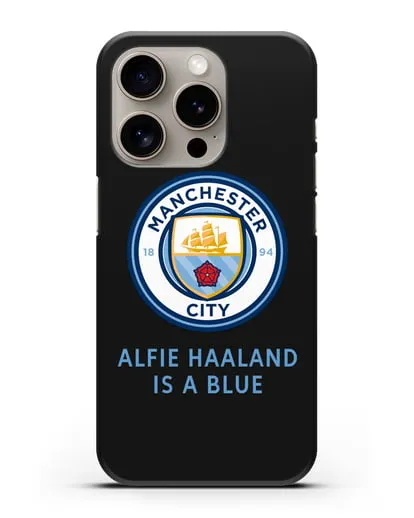 Чехол с логотипом Manchester City силиконовый для iPhone 15 Pro