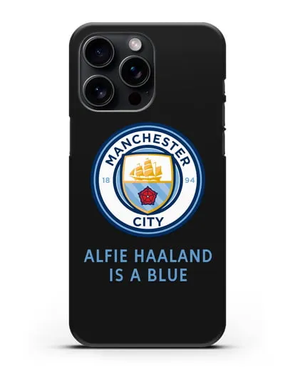 Чехол с логотипом Manchester City силиконовый для iPhone 15 Pro Max