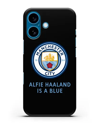Чехол с логотипом Manchester City силиконовый для iPhone 16
