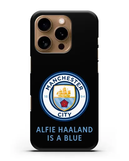 Чехол с логотипом Manchester City силиконовый для iPhone 16 Pro