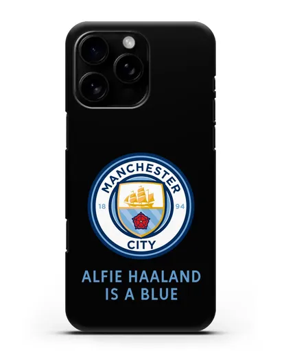 Чехол с логотипом Manchester City силиконовый для iPhone 16 Pro Max