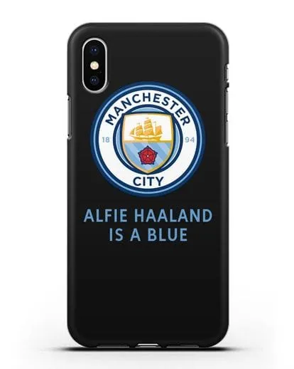 Чехол с логотипом Manchester City силиконовый для iPhone XS