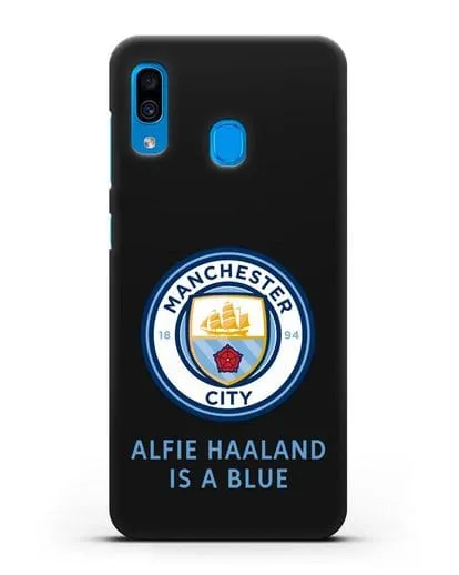 Чехол с логотипом Manchester City силиконовый для Samsung Galaxy A30 [SM-A305FN]