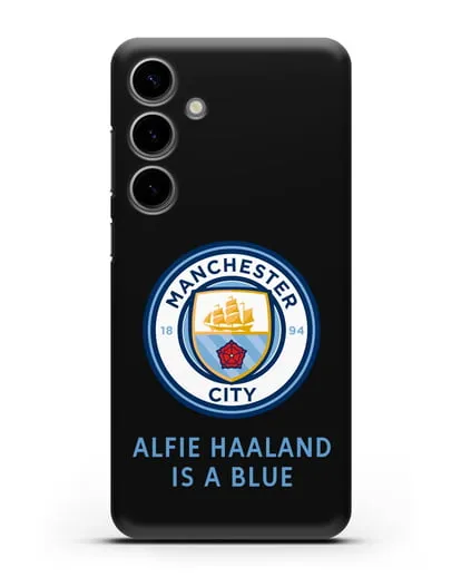 Чехол с логотипом Manchester City силиконовый для Samsung Galaxy S24 Plus