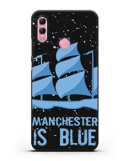 Чехол с рисунком и надписью Manchester is Blue силиконовый для Honor 10 Lite