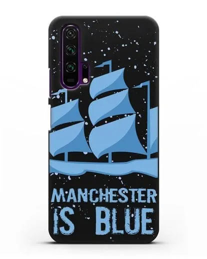 Чехол с рисунком и надписью Manchester is Blue силиконовый для Honor 20 Pro
