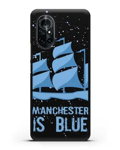 Чехол с рисунком и надписью Manchester is Blue силиконовый для Huawei Nova 8