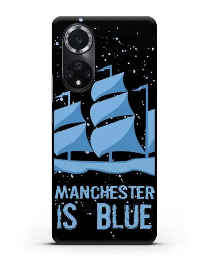 Чехол с рисунком и надписью Manchester is Blue силиконовый для Huawei Nova 9