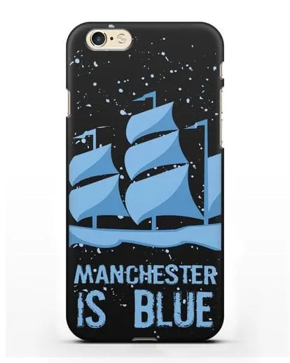 Чехол с рисунком и надписью Manchester is Blue силиконовый для iPhone 6s