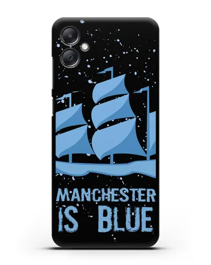 Чехол с рисунком и надписью Manchester is Blue силиконовый для Samsung Galaxy A05 [SM-A055]