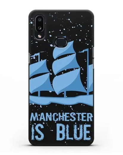 Чехол с рисунком и надписью Manchester is Blue силиконовый для Samsung Galaxy A10s [SM-F107F]