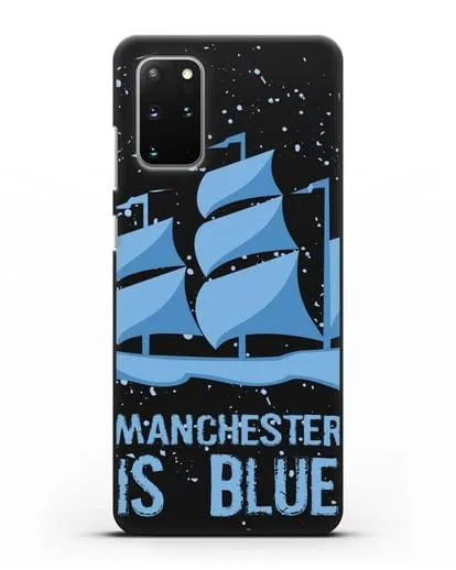 Чехол с рисунком и надписью Manchester is Blue силиконовый для Samsung Galaxy S20 Plus [SM-G985F]