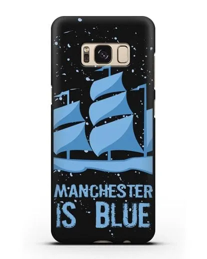 Чехол с рисунком и надписью Manchester is Blue силиконовый для Samsung Galaxy S8 Plus [SM-G955F]