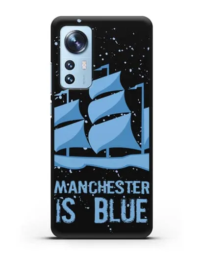 Чехол с рисунком и надписью Manchester is Blue силиконовый для Xiaomi 12
