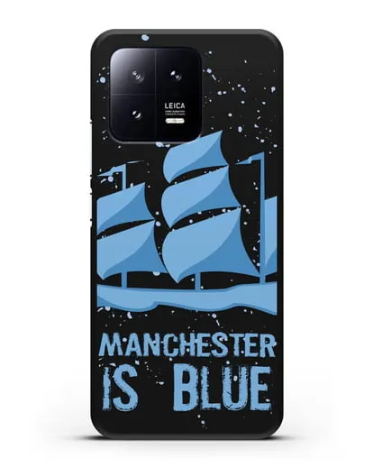 Чехол с рисунком и надписью Manchester is Blue силиконовый для Xiaomi 13