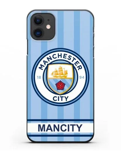 Чехол Манчестер Сити с надписью ManCity силиконовый для iPhone 11