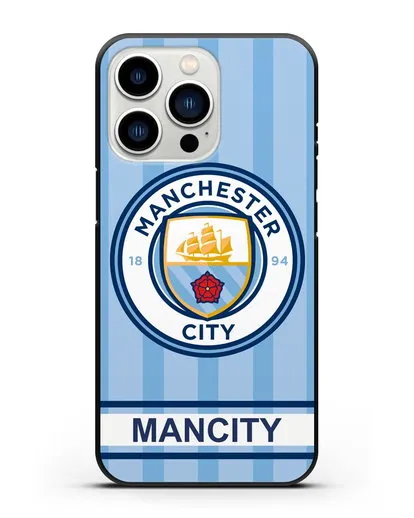 Чехол Манчестер Сити с надписью ManCity силиконовый для iPhone 13 Pro
