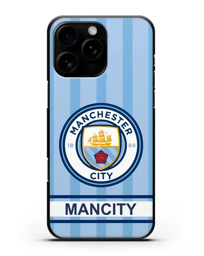 Чехол Манчестер Сити с надписью ManCity силиконовый для iPhone 16 Pro Max
