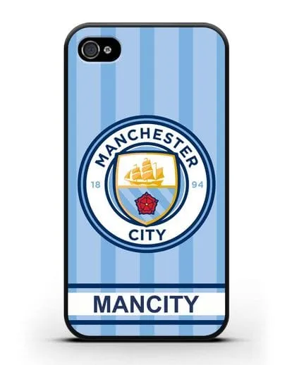 Чехол Манчестер Сити с надписью ManCity силиконовый для iPhone 4/4s