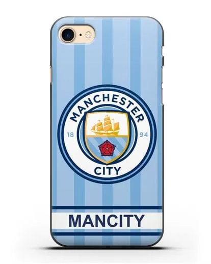 Чехол Манчестер Сити с надписью ManCity силиконовый для iPhone 7