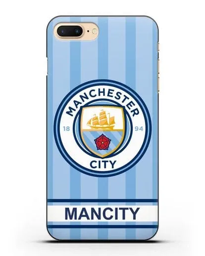 Чехол Манчестер Сити с надписью ManCity силиконовый для iPhone 7 Plus