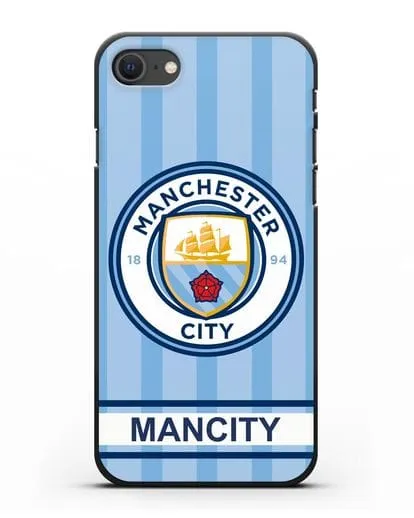Чехол Манчестер Сити с надписью ManCity силиконовый для iPhone SE 2020