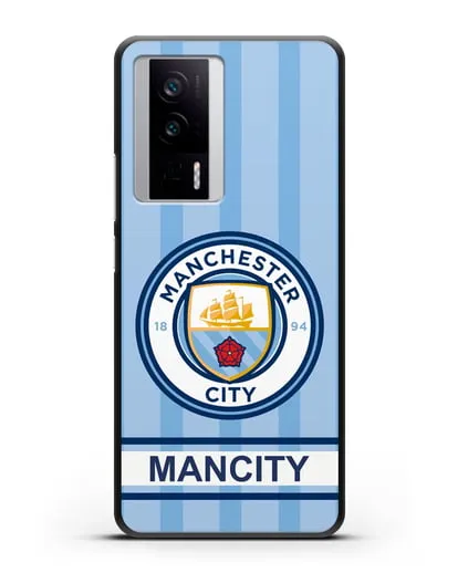 Чехол Манчестер Сити с надписью ManCity силиконовый для Xiaomi Poco F5 Pro