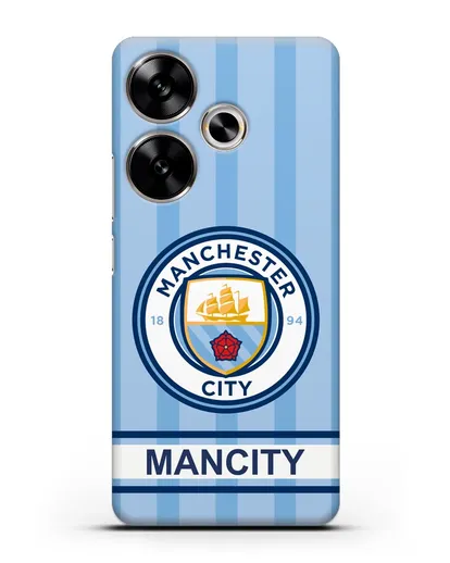 Чехол Манчестер Сити с надписью ManCity силиконовый для Xiaomi Poco F6