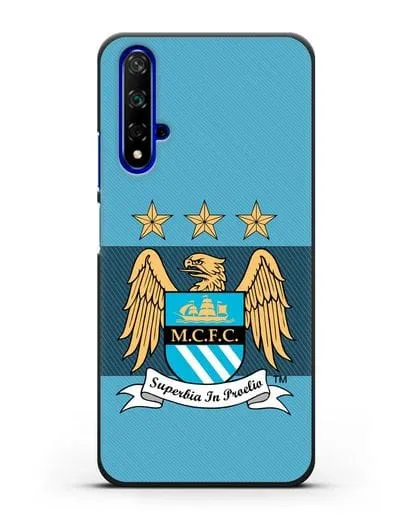 Чехол с эмблемой Manchester City силиконовый для Honor 20