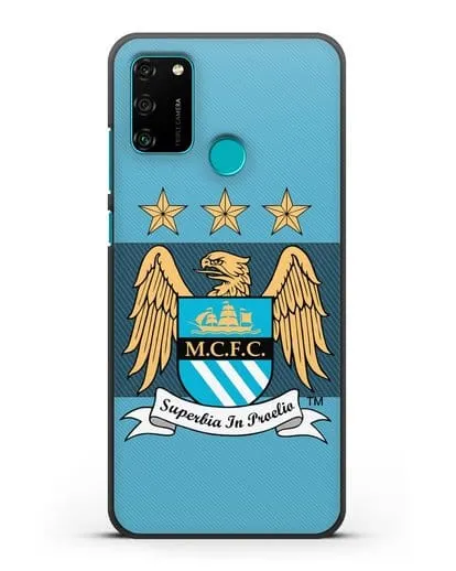 Чехол с эмблемой Manchester City силиконовый для Honor 9A