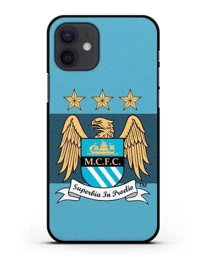 Чехол с эмблемой Manchester City силиконовый для iPhone 12
