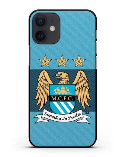 Чехол с эмблемой Manchester City силиконовый для iPhone 12 mini